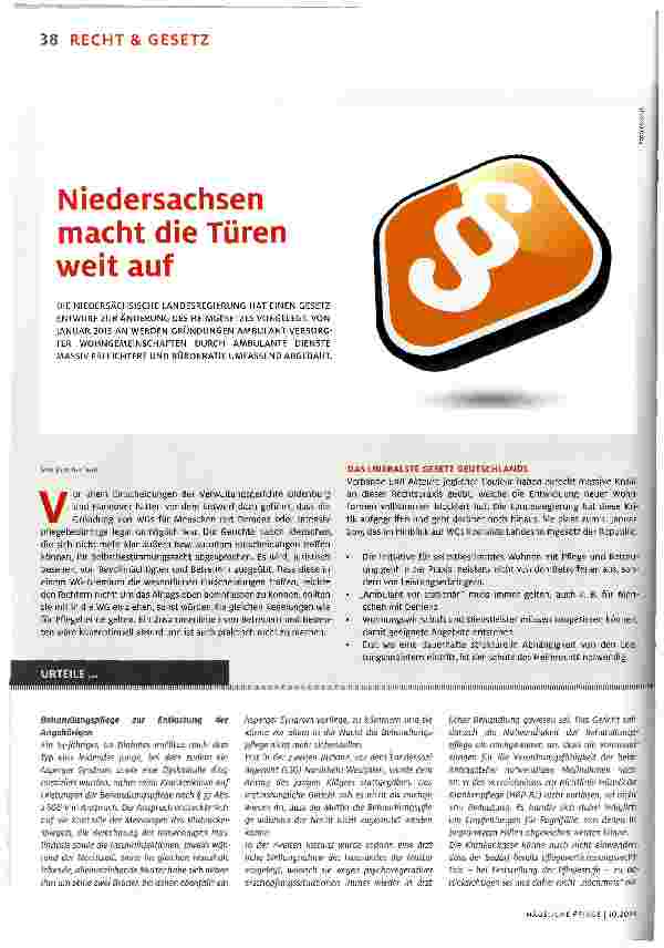 Vorschauseite 1: Niedersachsen macht die Türen weit auf