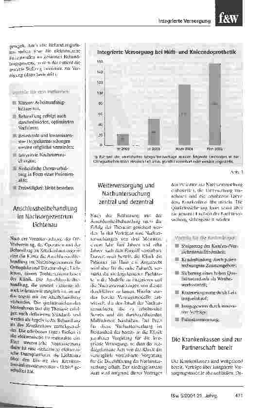 Vorschauseite 2: Gute Erfahrungen mit der Integrierten VersorgungDie Klinik für Orthopädie und Traumatologie in Hessisch Lichtenau baut seit Jahren das neue Versorgungsmodell aus