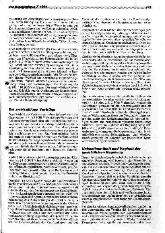 Vorschauseite 4: Das Krankenhaus zwischen Kostendämpfung und Versorgungsauftrag