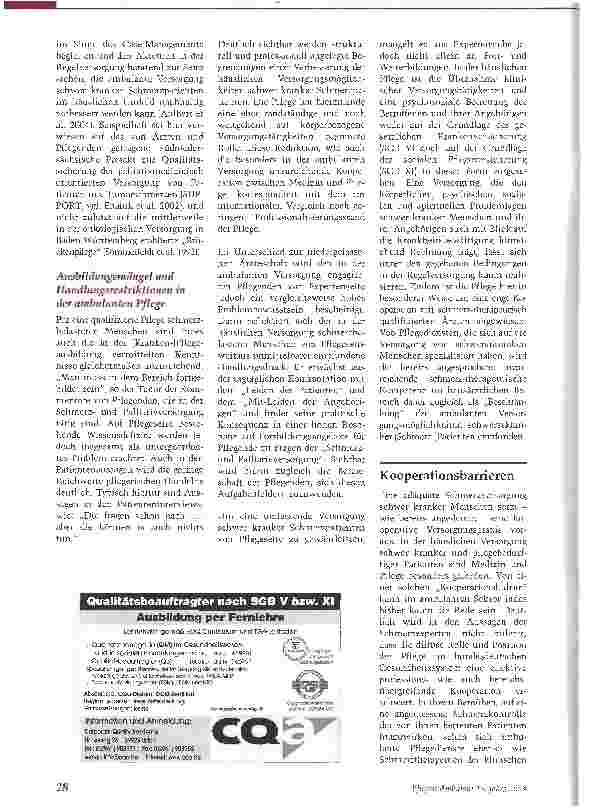 Vorschauseite 3: Die Versorgung von SchmerzpatientenTeil 1