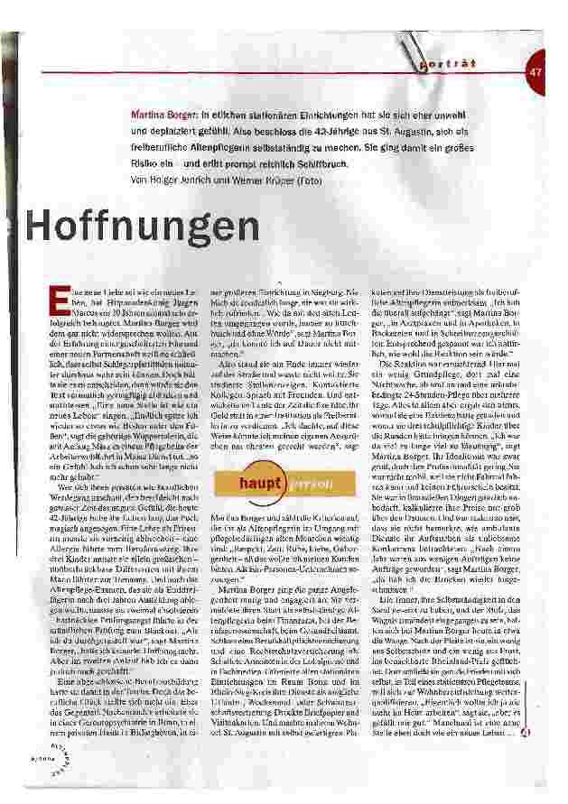 Vorschauseite 2: Zerstörte Hoffnungen