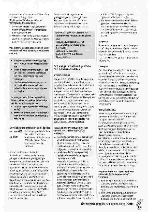 Vorschauseite 2: Schilddruse und Schwangerschaft
