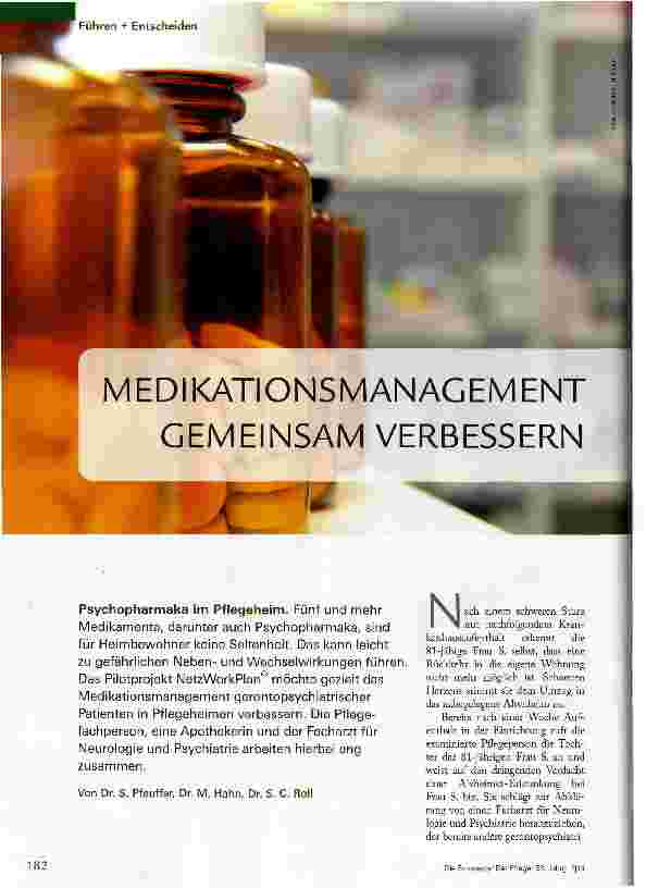 Vorschauseite 1: MEDIKATIONSMANAGEMENT GEMEINSAM VERBESSERN