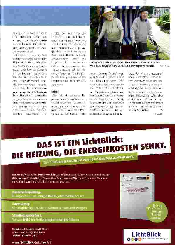 Vorschauseite 2: Neuer Expertenstandard ist ab Herbst 2015 verpflichtend