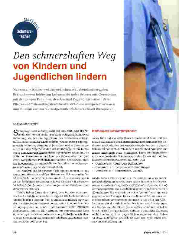 Vorschauseite 1: Den schmerzhaften Weg von Kindern und Jugendlichen lindern