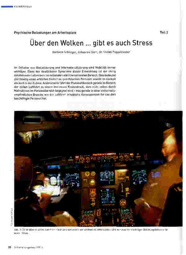 Vorschauseite 1: Über den Wolken. .. gibt es auch Stress