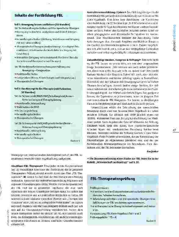 Vorschauseite 4: Fortbildungsführer Funktionelle Bewegungslehre Von Cowboys, Fröschen und Fakiren