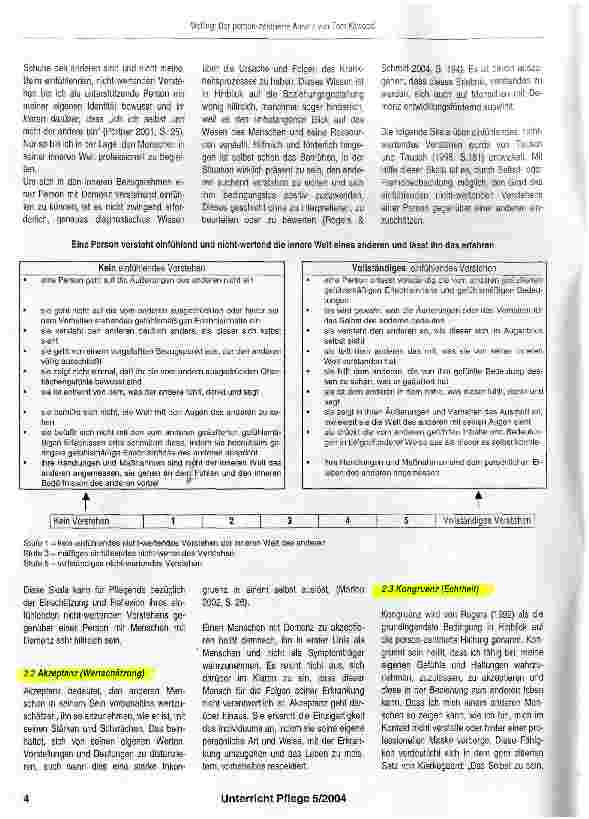 Vorschauseite 3: Der person-zentrierte Ansatz von Tom Kitwoodein bedeutender Bezugsrahmen für die Pflege von Menschen mit Demenz