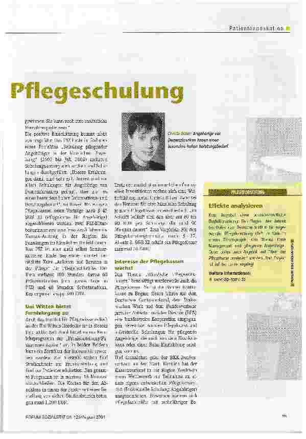 Vorschauseite 2: Im Kommen: häusliche PflegeschulungAnleiten und beraten