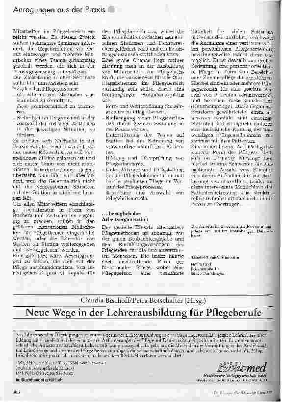 Vorschauseite 3: Praxisrelevanz alternativer Pflegemethoden Teil 2:Probleme bei der Umsetzung in die Praxis