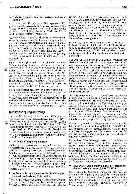 Vorschauseite 2: Auswirkungen der BPlfV auf die Krankenhauspolitik der Länder