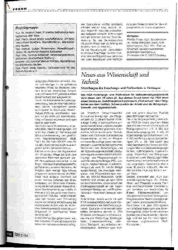 Vorschauseite 2: Servicezentrum Häusliche Pflege Modellprojekt erprobt Organisationskonzept für ambulante Betreuung