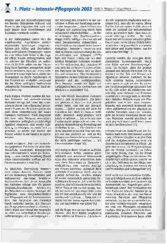 Vorschauseite 3: Pflegen mit AngehörigenPlädoyer für die Integration naher Angehöriger in die Intensivpflege erwachsener Patienten