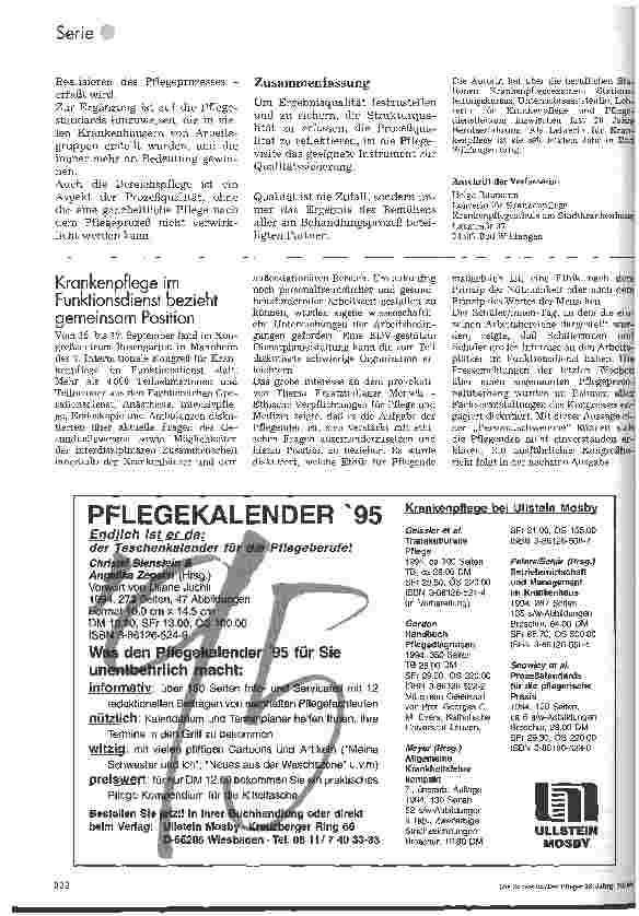 Vorschauseite 3: Theorie und Praxis der Pflegevisite 3. Folge: Pflegevisite als Instrument der Qualitätssicherung