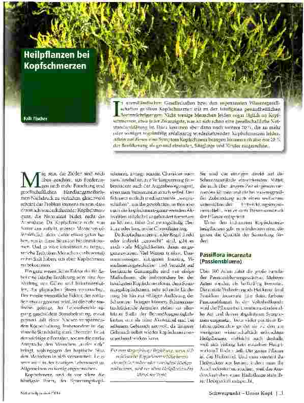 Vorschauseite 1: Heilpflanzen bei Kopfschmerzen