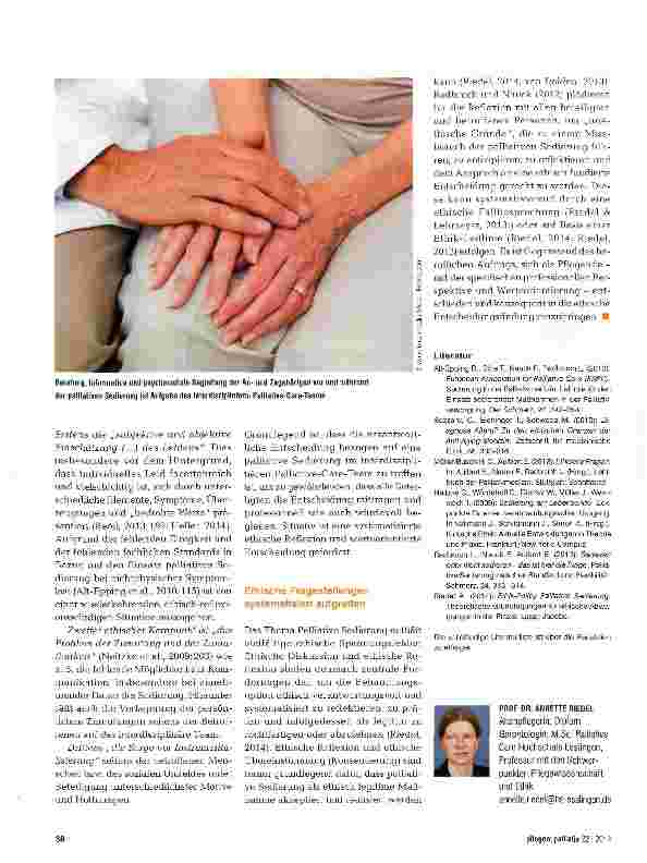 Vorschauseite 3: Palliative Sedierung Bedeutsamkeit ethischer Reflexion