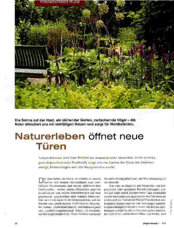 Vorschauseite 1: Naturerleben öffnet neue Türen