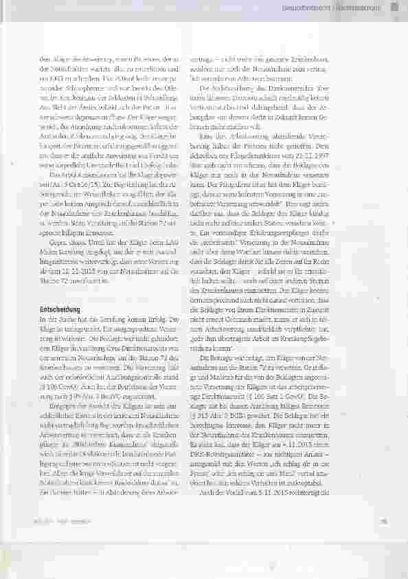 Vorschauseite 2: Wirksamkeit einer krankenhausinternen Versetzung