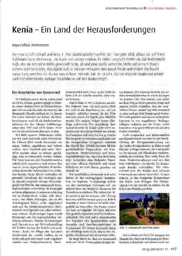 Vorschauseite 1: Kenia - Ein Land der Herausforderungen
