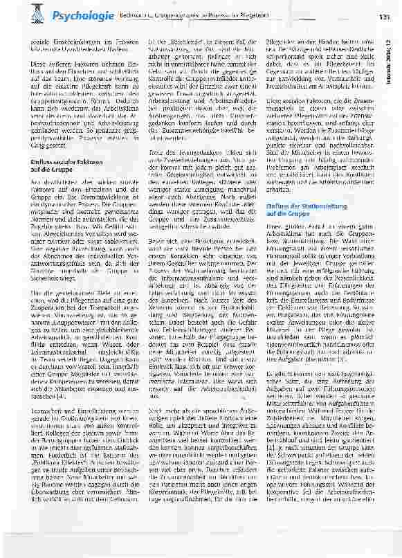 Vorschauseite 2: Gruppendynamische Prozesse im Pflegeteam und die Auswirkungen auf die Arbeitszufriedenheit am Beispiel einer Intensivstation
