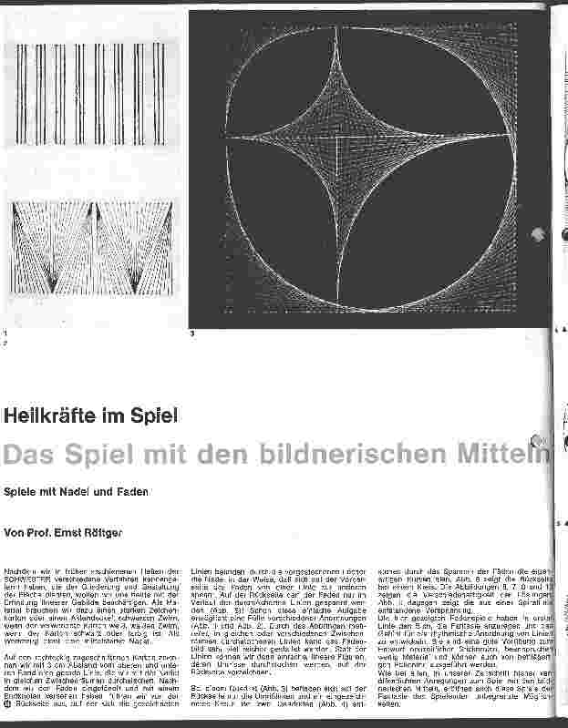Vorschauseite 1: Heilkräfte im Spiel Das Spiel mit den bildnerischen Mitteln Spiele mit Nadel und Faden
