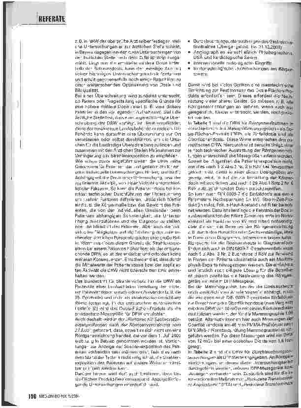 Vorschauseite 3: Diagnostische Referenzwerte in der RadiologieBegleitpapiere im Grenzbereich des Gefahrgutrechtes