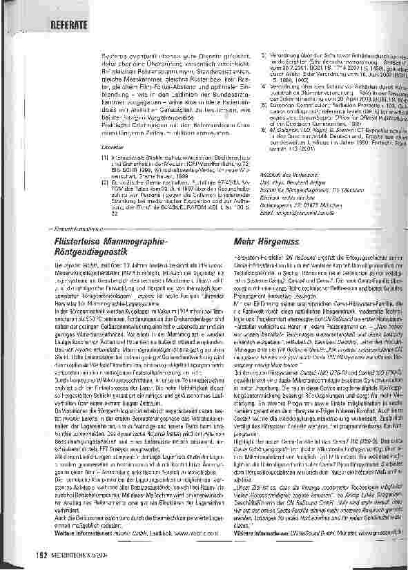 Vorschauseite 5: Diagnostische Referenzwerte in der RadiologieBegleitpapiere im Grenzbereich des Gefahrgutrechtes