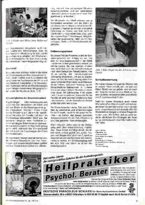 Vorschauseite 2: Elternarbeit in der Körperbehinderten-Kinderklinik Teil 2: Darstellung der Elternarbeit
