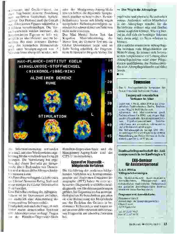 Vorschauseite 2: Hirnleistungsstörungen Psychometrische Testverfahren bei dementiellen Erkrankungen