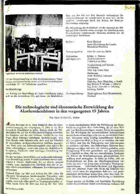 Vorschauseite 1: Die technologische und ökonomische Entwicklung der Akut-Krankenhäusern in den vergangenen 15 Jahren