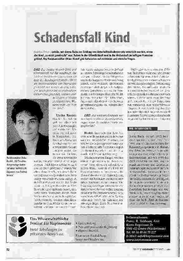Vorschauseite 1: Schadensfall Kind