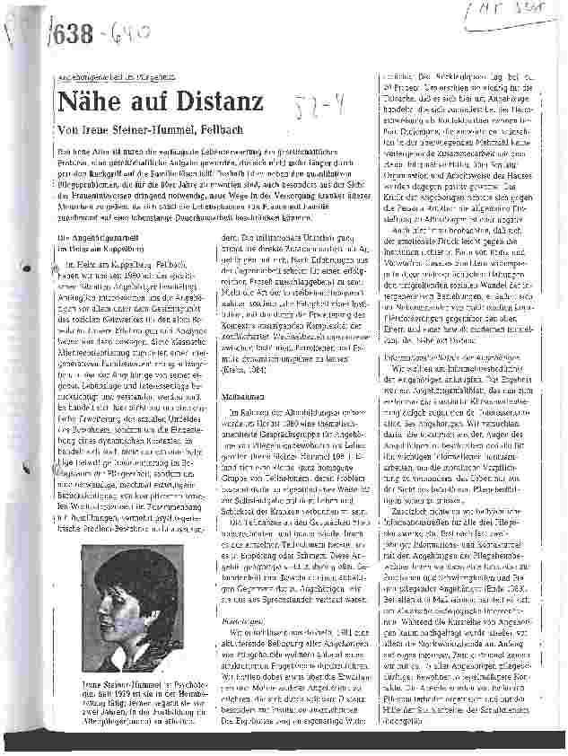 Vorschauseite 1: Nähe auf Distanz