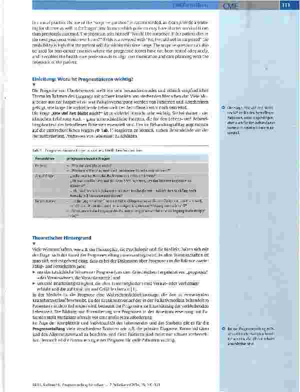 Vorschauseite 2: Prognosestellung bei schwer kranken Menschen