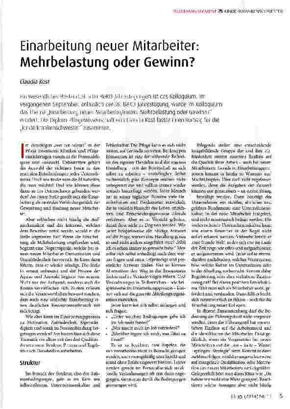 Vorschauseite 1: Einarbeitung neuer Mitarbeiter: Mehrbelastung oder Gewinn?
