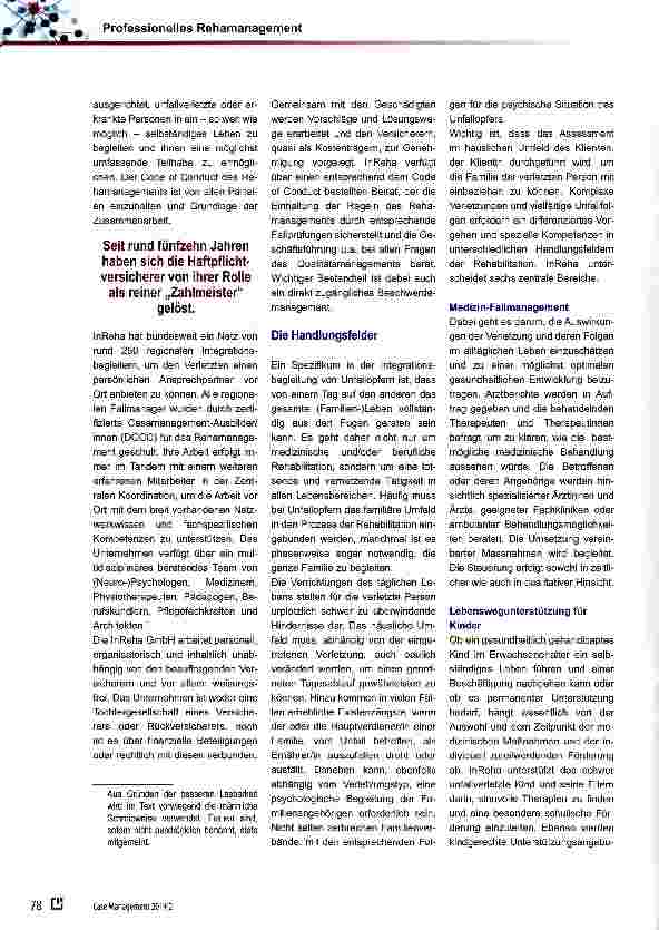 Vorschauseite 2: Professionelles Rehamanagement