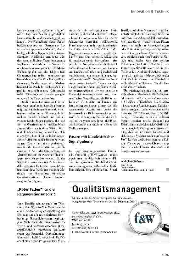 Vorschauseite 2: Hightech-Fäden 2020