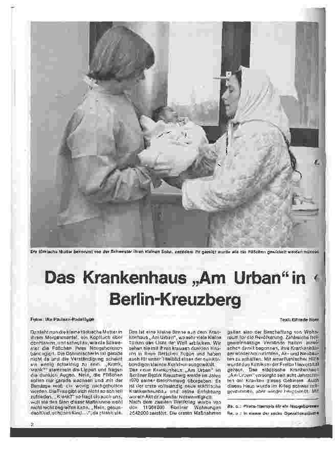 Vorschauseite 1: Das Krankenhaus Am Urban in Berlin-Kreuzberg