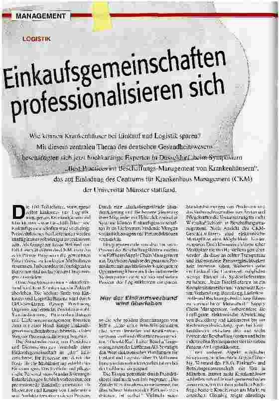 Vorschauseite 1: Einkaufsgemeinschaften professionalisieren sich