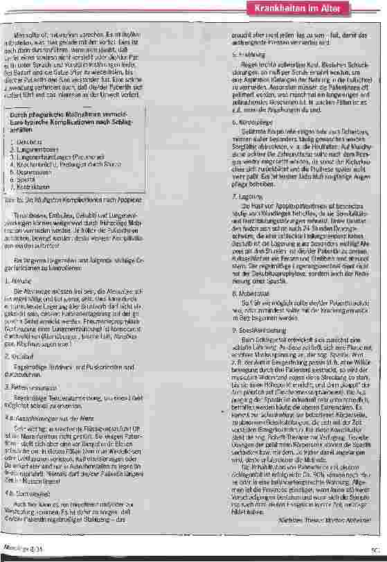 Vorschauseite 2: Der Schlaganfall Therapie und Besonderheiten im Umgang mit apoplektischen Patienten