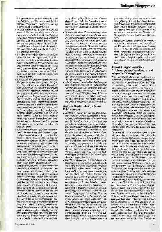 Vorschauseite 2: Sinn-Erfahrungen Chancen und Grenzen bei Betroffenen und Helfenden