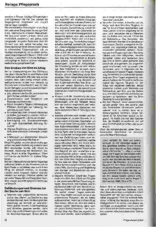 Vorschauseite 3: Sinn-Erfahrungen Chancen und Grenzen bei Betroffenen und Helfenden