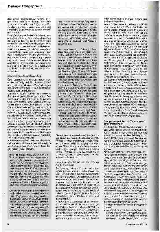 Vorschauseite 5: Sinn-Erfahrungen Chancen und Grenzen bei Betroffenen und Helfenden