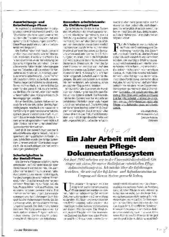 Vorschauseite 2: Einführung eines Patienten-Dokumentationssystems Kinderkrankenpflege