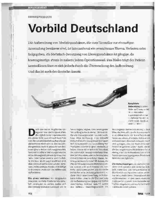 Vorschauseite 1: Vorbild Deutschland. Einwegprodukte