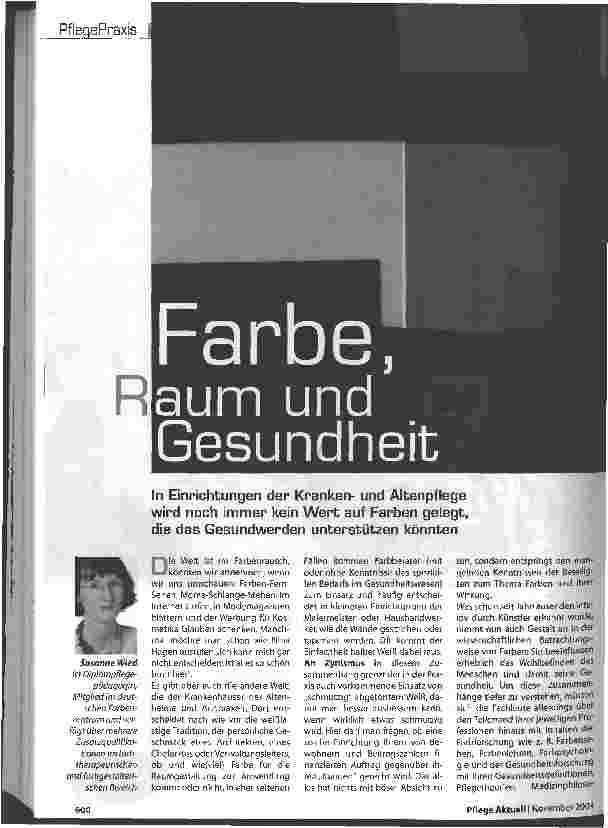 Vorschauseite 1: Farbe, Raum und Gesundheit