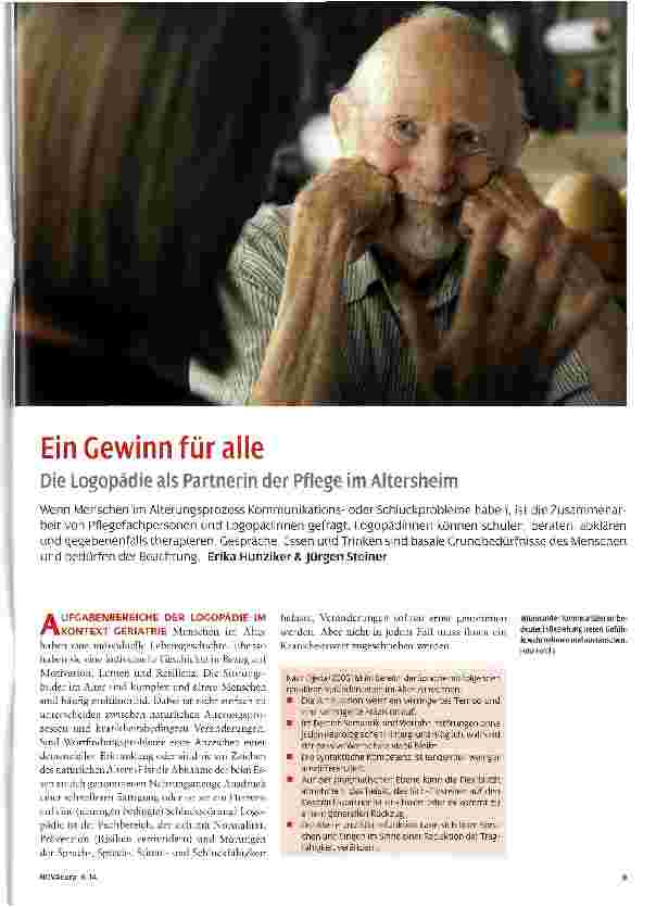 Vorschauseite 1: Ein Gewinn für alle