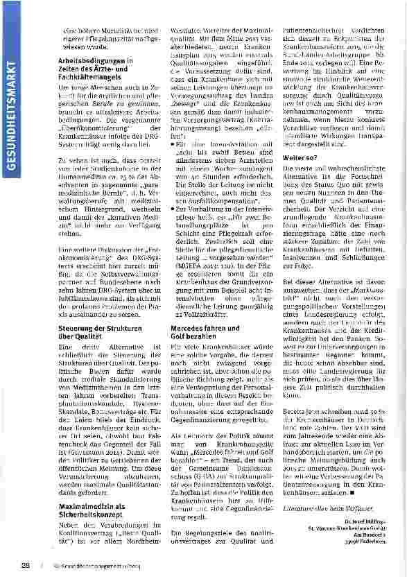 Vorschauseite 5: Double Bind des Gesetzgebers Wie Krankenhäuser krank werden -Teil 2
