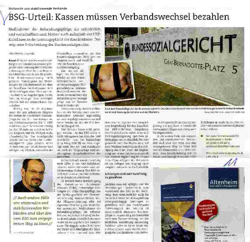 Vorschauseite 1: BSG-Urteil: Kassen müssen Verbandswechsel bezahlen