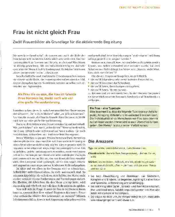 Vorschauseite 1: Frau ist nicht gleich Frau