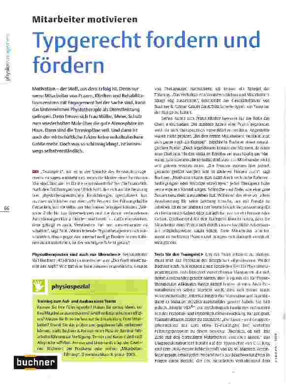 Vorschauseite 1: Mitarbeiter motivieren Typgerecht fordern und fördern